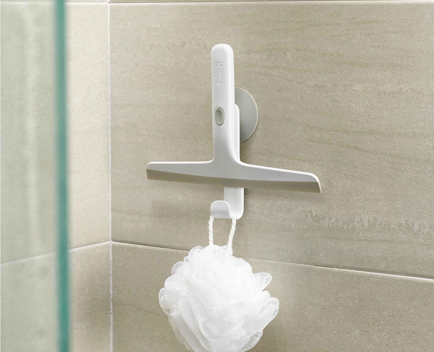 Light Grey Shower Squeegee with Storage Hook