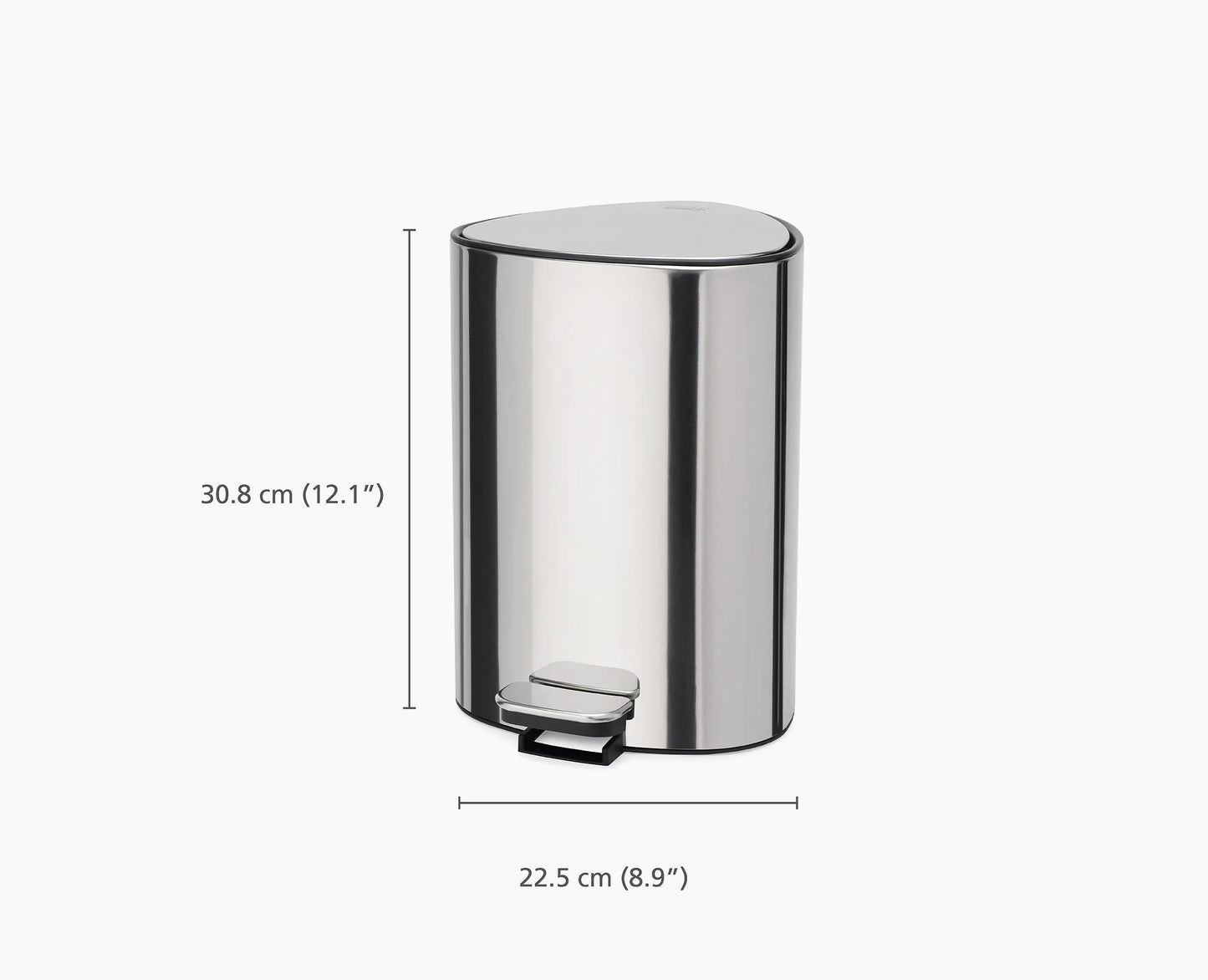 Luxe 5L Stainless-Steel Bathroom Pedal Bin