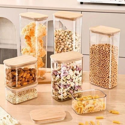 Glass Containers with Bamboo Lid