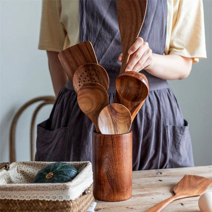 Multi-purpose Bamboo Cutlery Holder