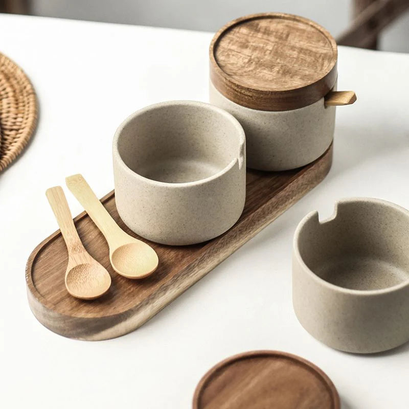 Ceramic Jar with Bamboo Lid