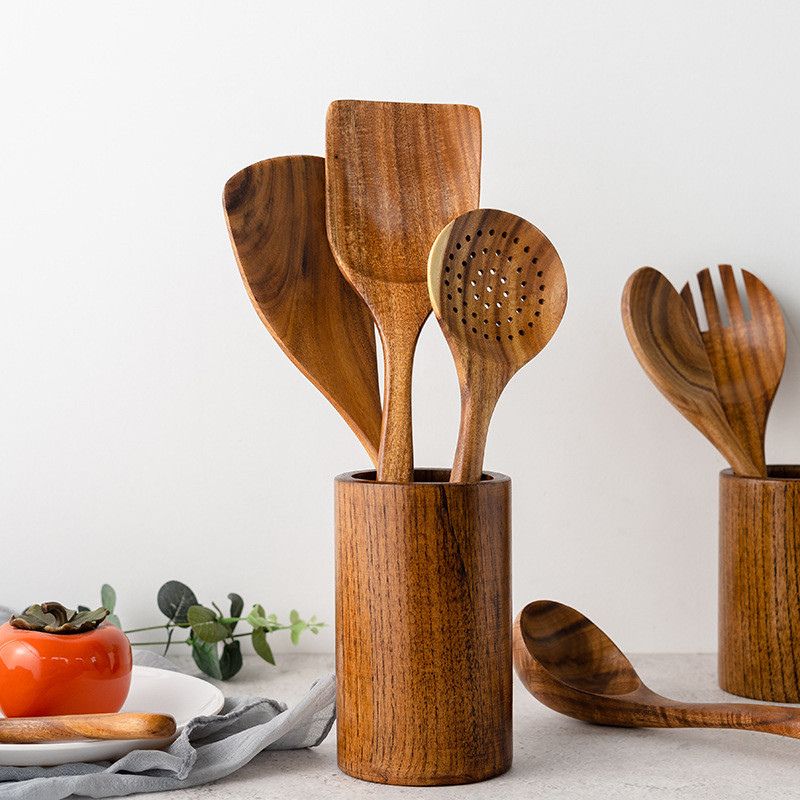 Multi-purpose Bamboo Cutlery Holder