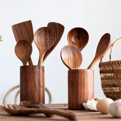 Multi-purpose Bamboo Cutlery Holder