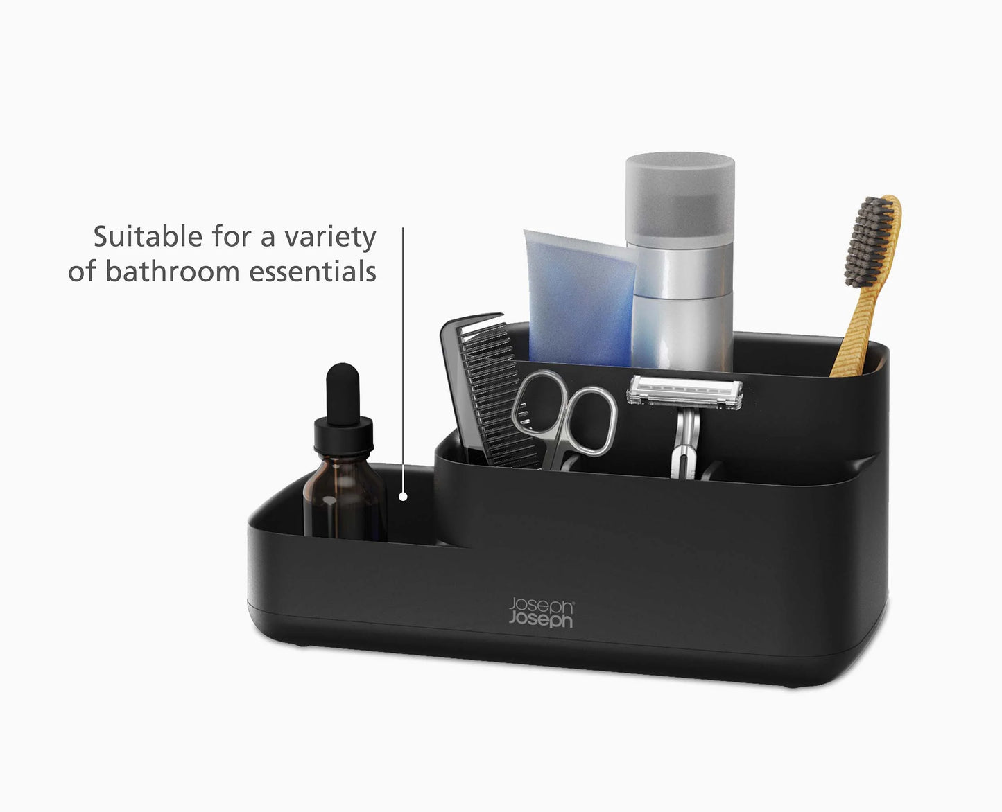 Matt Black Bathroom Storage Caddy