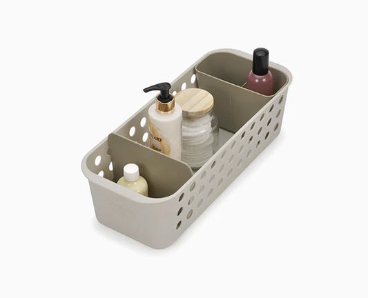Slimline Ecru Bathroom Storage Basket