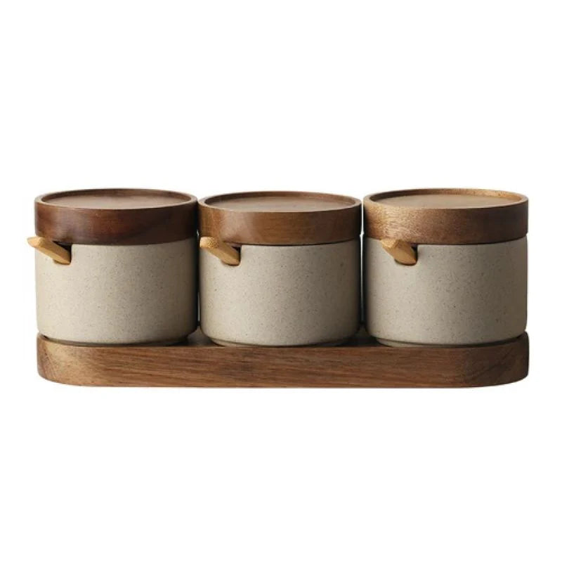 Ceramic Jar with Bamboo Lid