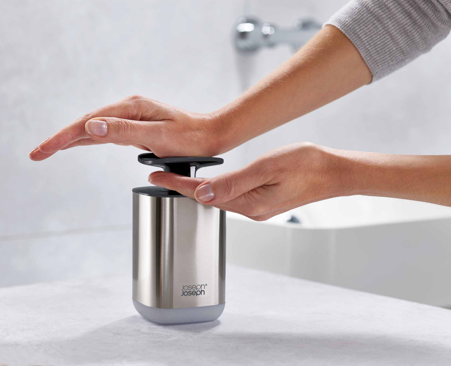 Steel Grey Hygienic Soap Dispenser