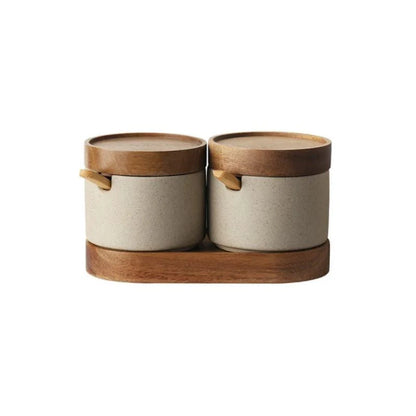 Ceramic Jar with Bamboo Lid