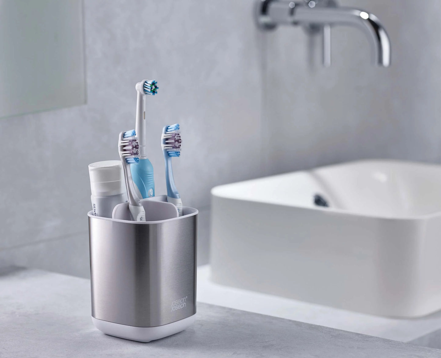 Stainless-Steel Toothbrush Holder