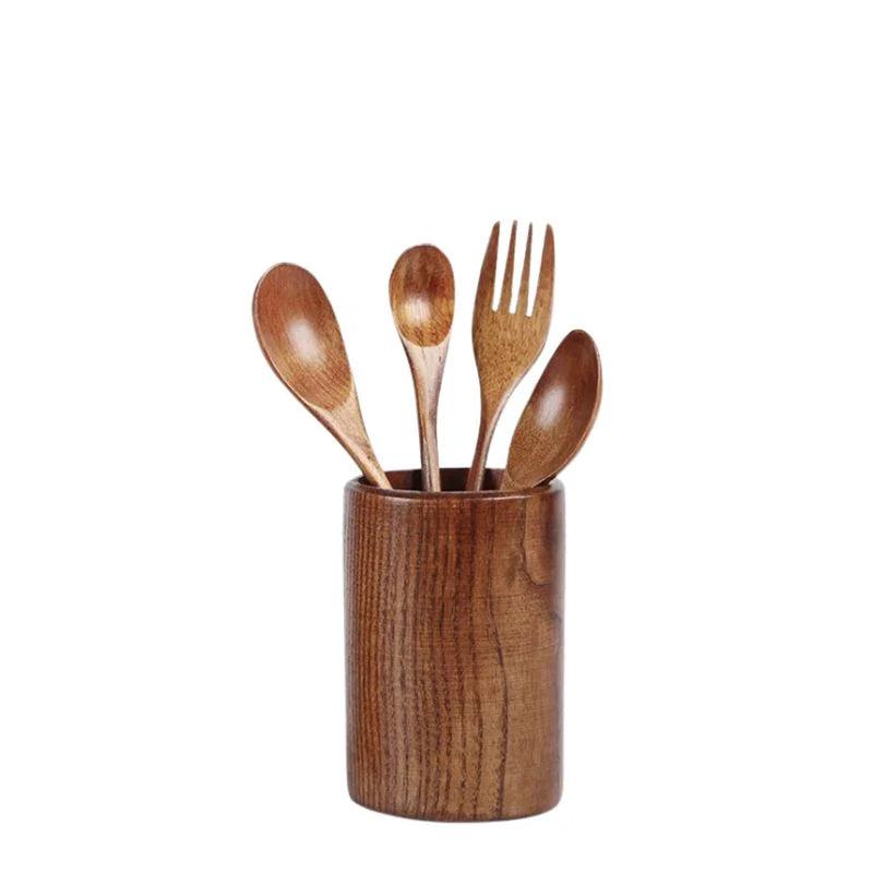 Multi-purpose Bamboo Cutlery Holder